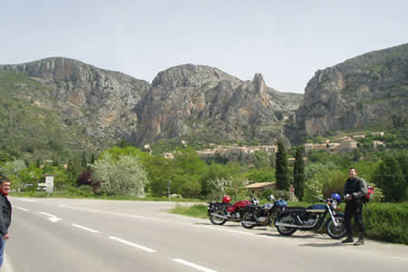 The village of Moustiers in the Luberon