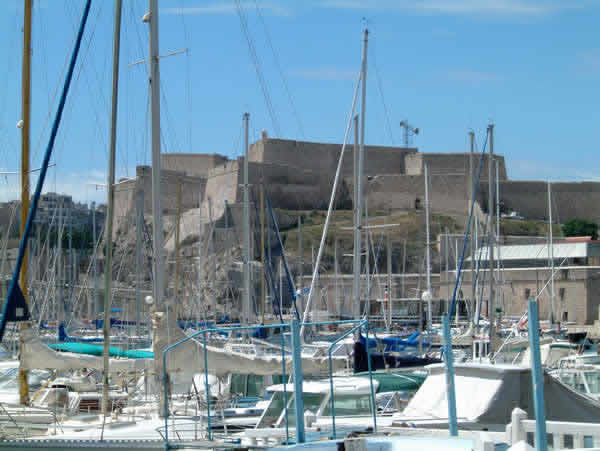 Fort St Jean at the entrance to the old port of Marseille
